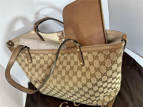 gucci neverfull style|authentic Gucci canvas bag.